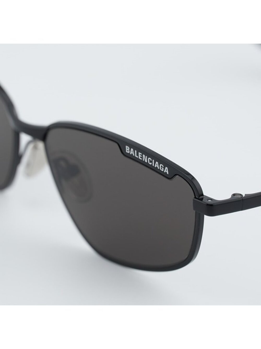 Balenciaga BB0277S 001 Unisex Sunglasses Black Rectangle Frame, Grey Lenses - Picture 8 of 11